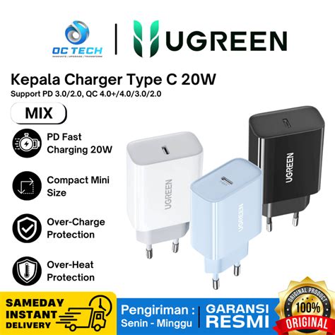 Jual Ugreen Cd Wall Charger Kepala Charger Type C W Pd Fast