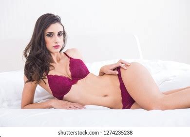 Beautiful Fashion Model Lingerie Bed Stock Photo Shutterstock