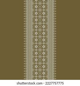 Vector Ethnic Neck Embroidery Pattern Geometric Stock Vector Royalty