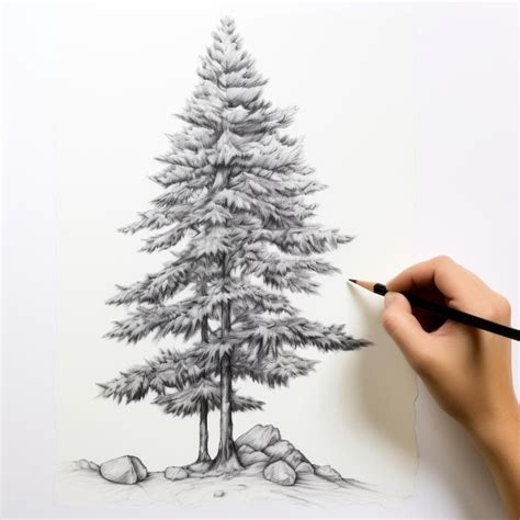 How To Draw A Realistic Pine Tree