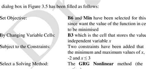 5 The Completed Solver Dialog Box For Example 3 1 Download Scientific Diagram