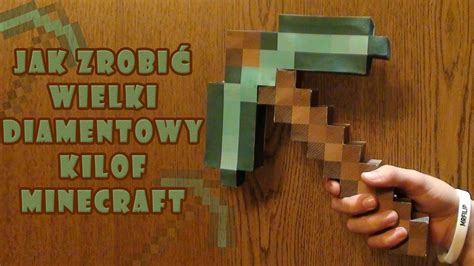 Minecraft Jak zrobić Wielki Diamentowy kilof z papieru Minecraft how