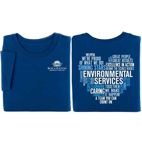 Environmental Services Heart Word Cloud 2 Sided Short Sleeve T Shirt