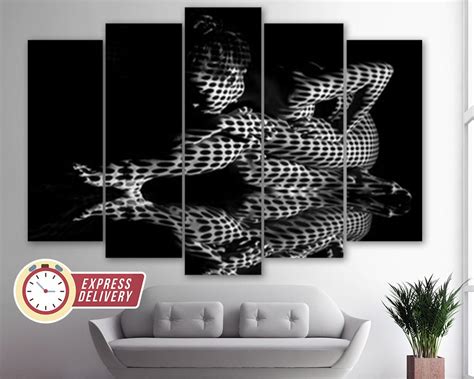 Abstract Nude Woman Body Black And White Canvas Art Erotic Photography