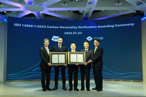 TWSE Becomes The First Exchange To Receive ISO 14068 1 Carbon