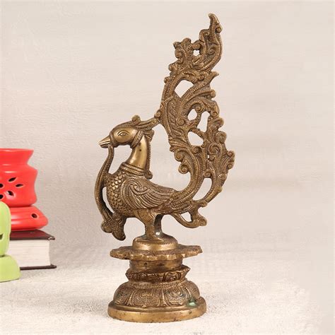 Buy The Best Selling Brass Peacock Statue Online IndianShelf