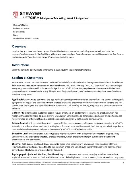 MKT100 Week 7 Assignment Gladys Hammond - MKT100 Principles of