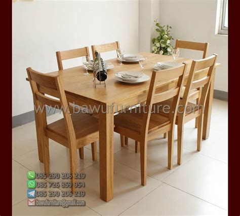 Jual Meja Makan Kayu Suar Model Minimalis Terbaru Bawu Furniture