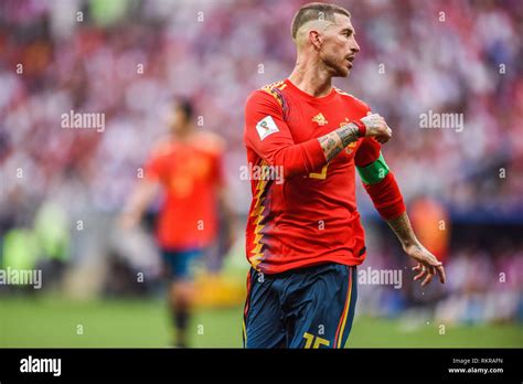 Moscow, Russia - July 1, 2018. Spain national football team captain ...