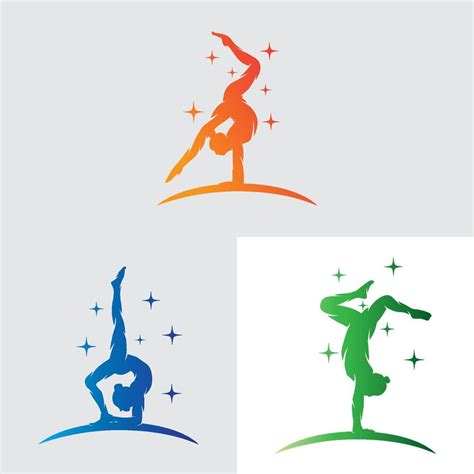 Set Of Gymnastic Logo Design 11162145 Vector Art At Vecteezy