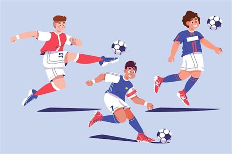 Premium Vector Cartoon Football Players