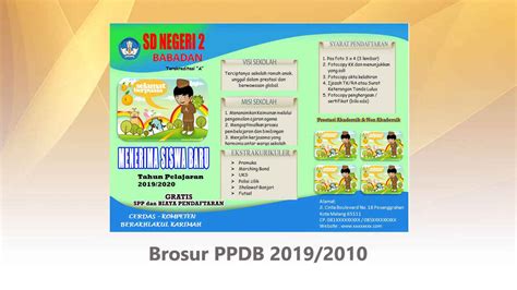 Template Brosur Sekolah Psd Gratis Coretan