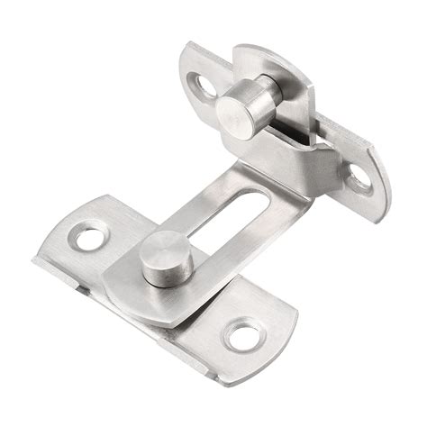 Uxcell 50x43x31mm 201 Stainless Steel 90 Degree Flip Door Latch Hasp Sliding Lock 3 Pack