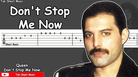 Queen Don T Stop Me Now Guitar Tutorial Tab Sheet Music