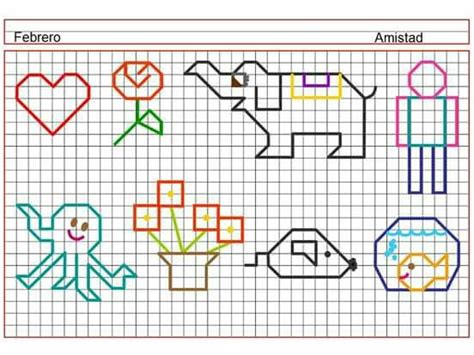 Figuras artisticas | Graph paper drawings, Easy heart drawings, Graph paper art