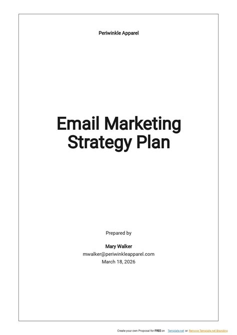 Email Marketing Strategy Plan Template - Google Docs, Word, Apple Pages, PDF | Template.net