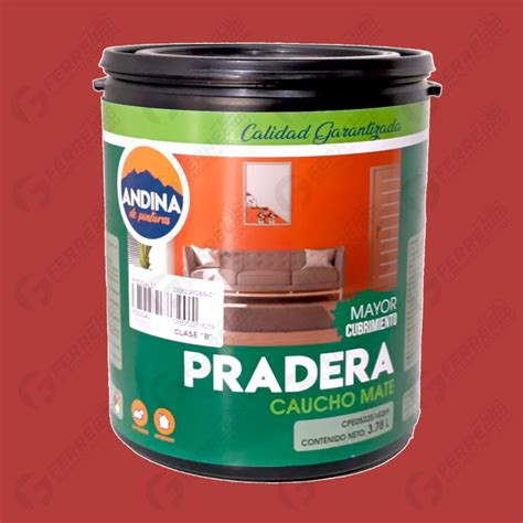 Pintura De Caucho Mate Rojo Colonial En Gal N Pradera Clase B