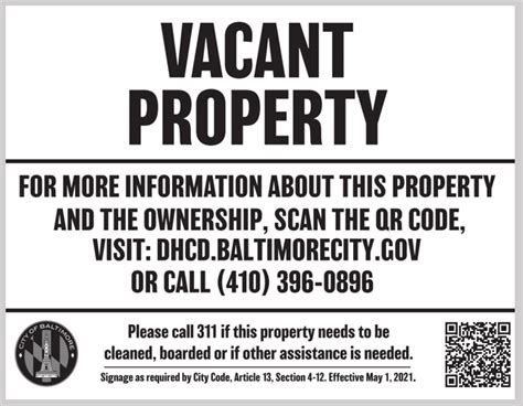 A New Baltimore Law Requires QR Codes On Vacant Properites Technical Ly