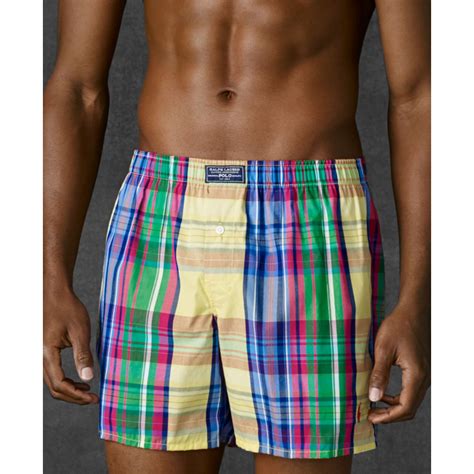 Ralph Lauren Polo Mens Plaid Woven Boxers For Men Lyst