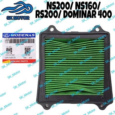 Modenas Pulsar Ns200 Ns160 Rs200 Dominar 400 Original Element Assy Air Cleaner Air Filter