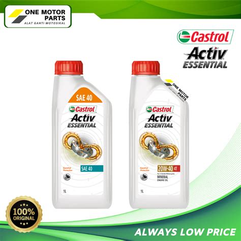 Genuine Motorcycle Engine Oil Castrol Activ Essential Best Deal 1 Liter