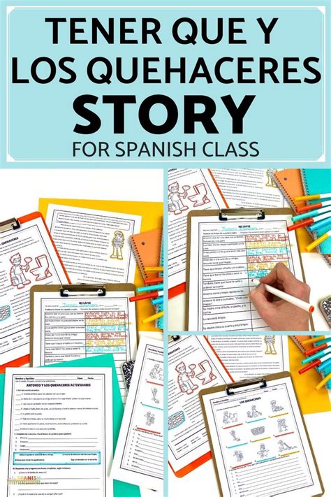 Tener Que And Quehaceres Spanish Chores Vocabulary Reading