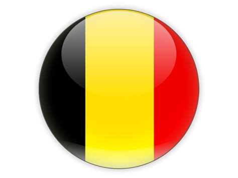 Round Icon Illustration Of Flag Of Belgium