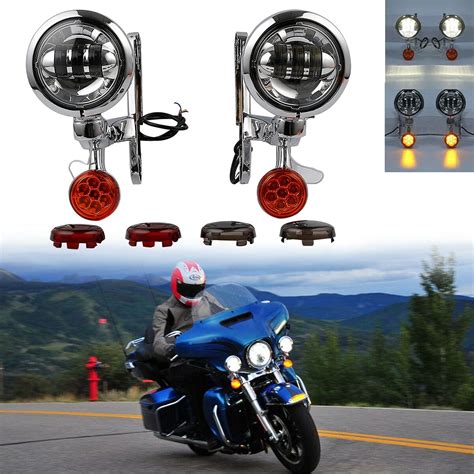 Tcmt Motorcycle Chrome Passing Turn Signal Lamp Driving Fog