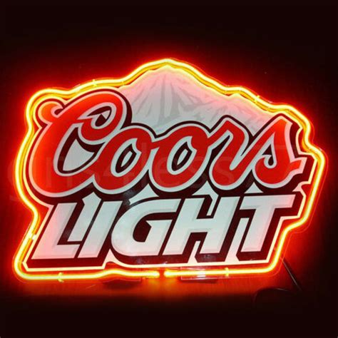 Coors Light Neon Sign Acrylic And Red Light