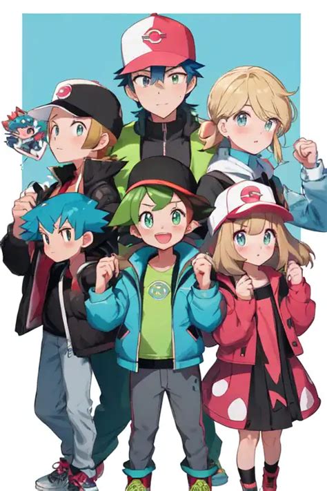 AI Art The Gathering Of The Pokemon Trainers Curtis Hilbert Hilda