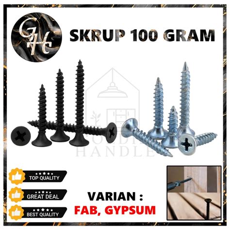 Jual Sekrup Skrup Fab Sekrup Gypsum Harden Screw Gram Sekrup