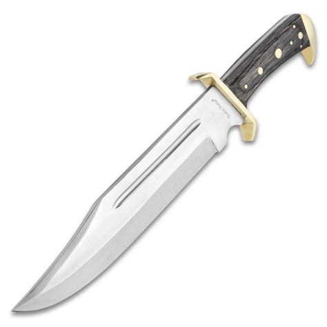 Timber Rattler Western Outlaw Full Tang Bowie Knife With Leather Sheath ...