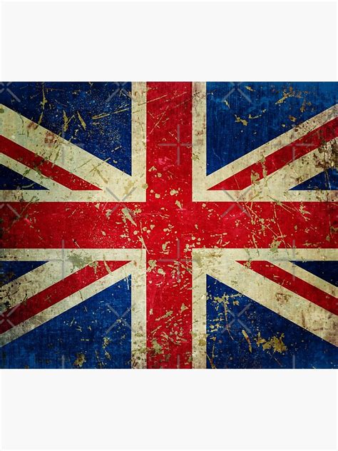 Grunge Union Jack Scratched Metal Effect Tapestry By Itsjensworld