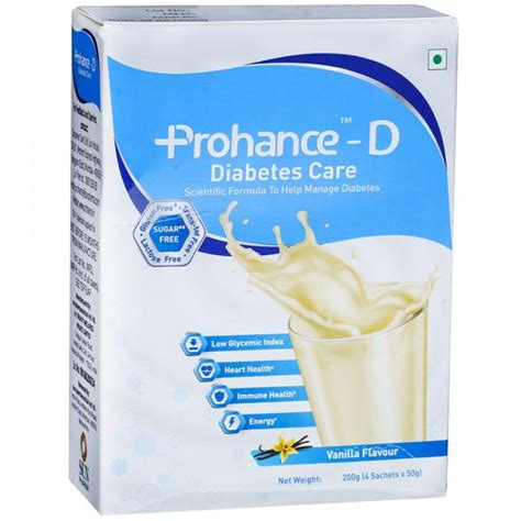 Buy Prohance D Vanilla Flavour Sugar Free Powder 200 G 4 Sachets X