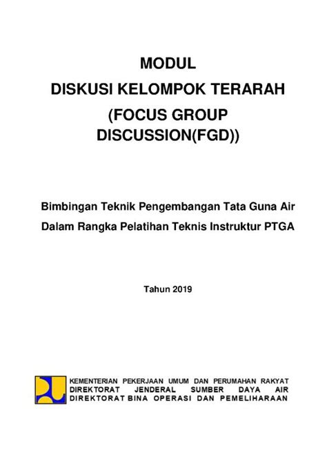 Group Therapy Pdf Ef Modul Diskusi Kelompok Terarah Fgd