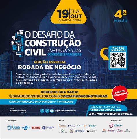 Sorocaba terá edição especial do O Desafio da Construção Civil Guia