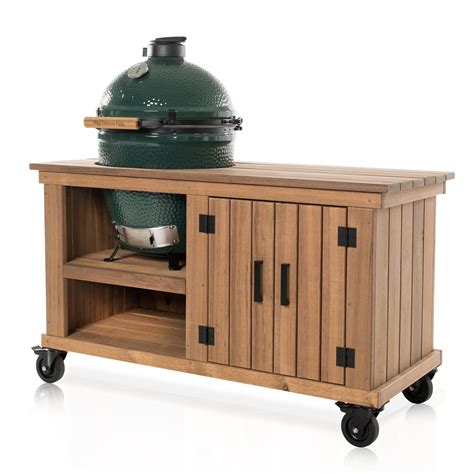 Big Green Egg Xl Fraaii Tafel Meranti Storage Met Werkblad Composiet