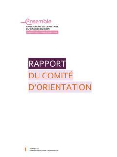 RAPPORT DU COMITÉ concertation depistage fr rapport du comit 201