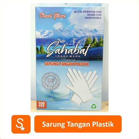 Jual Sarung Tangan Plastik Sahabat Isi Pcs Disposable Hand