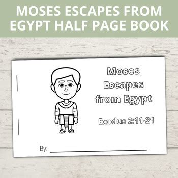 Moses Escapes From Egypt Half Page Book Mini Book Bible Crafts