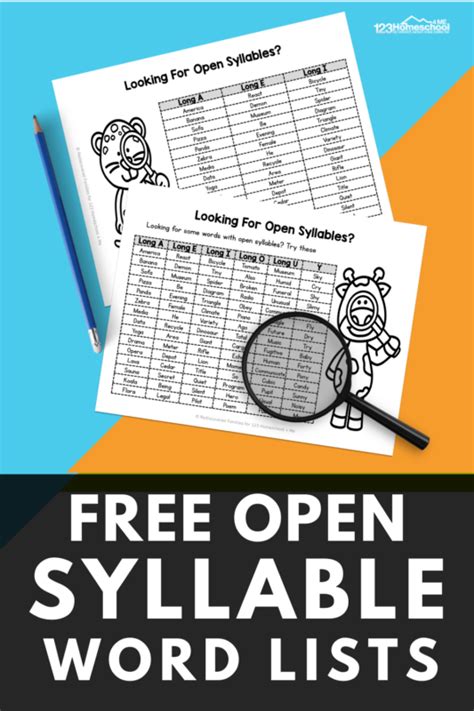 138 Open Syllable Word Lists With Examples Free Printable 49 OFF