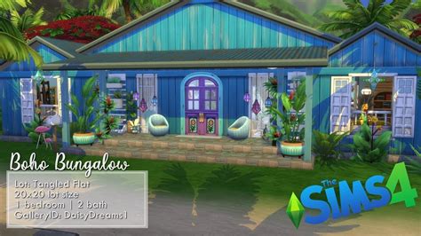 The Sims 4 Stop Motion Build Boho Bungalow On Tangled Flat NoCC