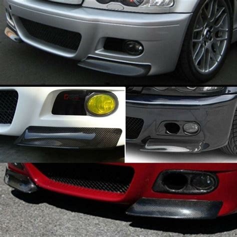 Bmw E46 M3 Csl Style Carbon Fiber Front Lip Spoiler 40 Off