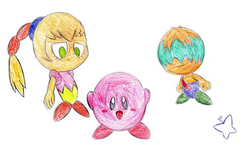 Kirby, Tiff and Tuff by MintStarMari on DeviantArt