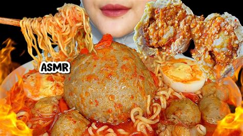 ASMR BAKSO MERCON BERANAK DAGING CINCANG KUAH CABE RAWIT S3TAN MIE