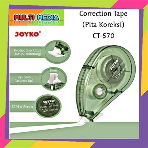 Jual CORRECTION TAPE JOYKO CT 570 TIPEX KERTAS PITA KOREKSI JOYKO