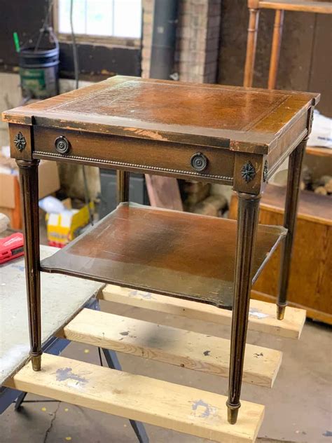 How To Refinish An End Table Into A Bar Single Girls Diy