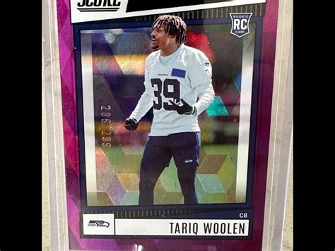 2022 Panini Score Football Racer Tariq Woolen Rookie Card RC 299 390