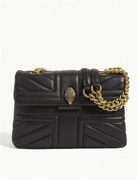 Kurt Geiger Leather Mini Kensington Union Jack Shoulder Bag In Black Lyst