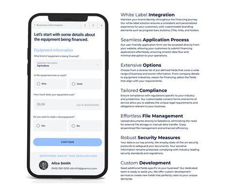 White Label Equipment Financing Application on Behance